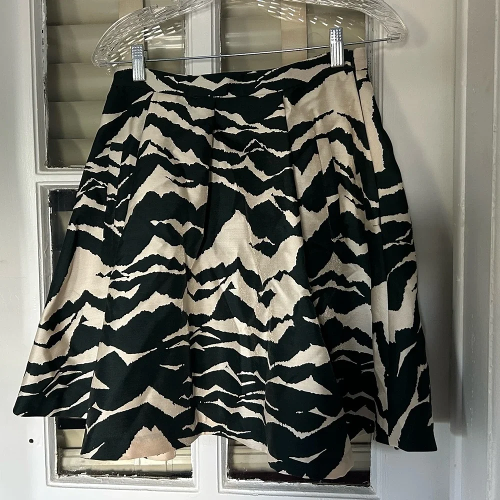 WHISTLES short pleated a-line skirt animal print - Picture 1 of 7